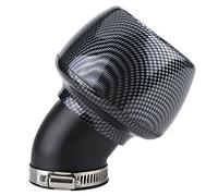 Qiilu Motorcycle Air Filter, Carbon Fiber Universal Air Filter Cleaner for Motorcycle Scooter ATV Dirt Bike(42mm)