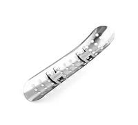 Qiilu Motorcycle Exhaust Heat Shield, Universal Motorcycle Curve 50mm-70mm Exhaust Pipe Hole Heat-shield Cover with 2 Clamps(Silver)
