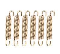 Qiilu Motorcycle Exhaust Springs, Muffler Spring 6Pcs Motorcycle Exhaust Pipe Spring Hooks for Universal Motorcycle Scooter ATV Stainless Steel GOLD