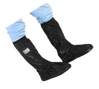 Qiilu Motorcycle Rain Boot Covers, 2pcs, Black, Size M - Waterproof, Non-Slip, Snow Protective Covers for Motorcycle Riders