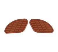 Qiilu Motorcycle Tank Pads, 1Pair of Motorcycle Fuel Tank Traction Pad Protector Vintage Knee Grip Decals(Brown)