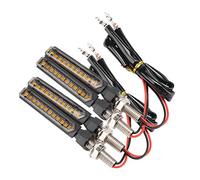 Qiilu Motorcycle Turn Lights, 4 PCS 12V Universal 12LED Motorcycle Flowing Water Turn Light Indicator Flashing Lamp Motorbike Motorcycle Indicators Bike Indicator Lights