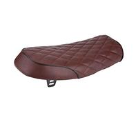 Qiilu QL04437 Motorcycle PU Leather Vintage Cafe Racer Seat Flat Saddle Cushion for Honda CG125 GN CG CB400SS(Brown)