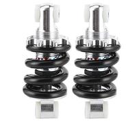 Qiilu Rear Shock Absorbers, Pair of 4in Rear Suspension Shock Absorbers Universal for 2 Stroke Chinese Minimoto Mini Moto
