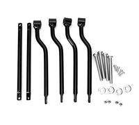 Qiilu Saddle Bag Bracket, Universal Motorcycle Side Saddle Bag Mount Bracket Support Bars Accessory