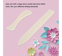 Qiilu Set of 2 white bone folder paper creaser tool scoring folding creasing edges binding folder folder machine manual folding. The pointed head is also easy to bend and