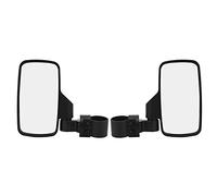Qiilu Side Rear View Mirror, Pair ATV UTV Side Rear View Mirror Adjustable with Large Vision Replacement for Mule