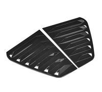 Qiilu Side Vent Window Scoop Louver Trim, 1 Pair of Side Vent Window Scoop Louver Trim Car Modification Fit for R Mk7/Mk7.5 2013-2020(Bright black)