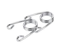 Qiilu Silver 3.5" Chrome Custom Torsion Solo Seat Springs For Harley Chopper Bobber Motorcycle 1
