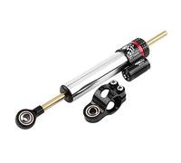 Qiilu Steering Damper, Steering Damper for Motorcycle Universal Aluminium Stabilizer for Motorcycle Steering Damper (Short Section)