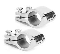 Qiilu Top Jaw Slide, 2Pcs Bimini Top Jaw Slide Clamp Steel Boat Hardware Fitting for Inflatable Commercial Yachts(25mm)
