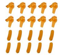 Qiilu Tyre Changer Protector, 20pcs Universal Tyre Changer Mount Demount Head Duck Insert Rim Protector Tire Machine Accessories Tire Wheel Repair Tools Yellow