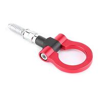 Qiilu Universal Car Auto Trailer Aluminum Alloy Front Tow Hook Towing Ring for E Series(Red)