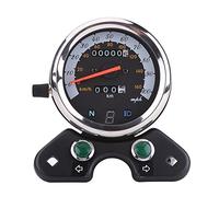 Qiilu Universal Motorcycle Dual Odometer Speedometer Meter Gear Digital Display