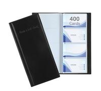 Qiimenguer 400 Card Business Card Holders Pu Leather Business Card Name Card Collection Folder for Offices, Internships and Sales, Store Client Cards