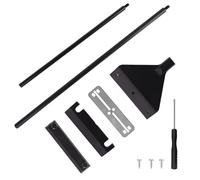 Qiimenguer Fish Tank Cleaning Kit, Aquarium-Glasreiniger, Verstellbarer Langer Griff, Dreieckige Algae Scraper, Glass Scraper, Fischbeckenpflege-Bürste mit rechtem Winkel, für Zierfischbecken