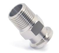 QiiMii 1/2" Tri Clamp Adapter to 1/2" MNPT Thread Ferrule Sanitary Pipe Fitting
