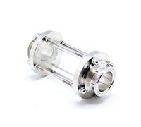 QiiMii 1.5" SS304 in-Line Sight Glass with Clamp End, Flow Sanitary Straight Sight Glass Tri-clamp
