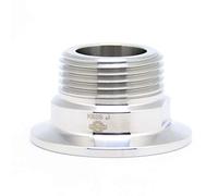QiiMii 1.5" Tri Clamp Tri Clover Fittings to NPT 1/4"-1" Male Thread Adaptor SS304 (1" Male)