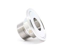 QiiMii 1.5" Tri Clamp Tri Clover Fittings to NPT 3/4" Male Thread Adaptor SS304