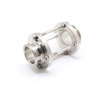 QiiMii 2" SS304 in-Line Sight Glass with Clamp End, Flow Sanitary Straight Sight Glass Tri-clamp