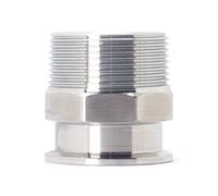 QiiMii 2" Tri Clamp Male Adapter to 2" BSPT Thread Ferrule Hexagonal Sanitary Pipe Fitting