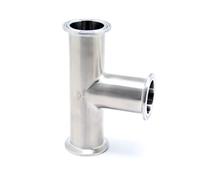 QiiMii Clamp Tee 3 Way Stainless Steel 304 Fits 1.5" Tri Clamp, 38mm Pipe OD Sanitary Fittings (1.5 inch)