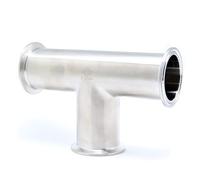 QiiMii Clamp Tee 3 Way Stainless Steel 304 Fits 1.5" Tri Clamp, 38mm Pipe OD Sanitary Fittings (1.5 inch)