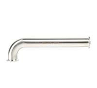 QiiMii Extended Clamp Elbow Sanitary SS304 90 Degree Tri Clamp Pipe Ferrule (1.5" Pipe OD), L=305MM