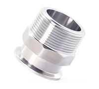 QiiMii SS304 1.5" Tri Clamp Male Adapter to 1.5" BSPT Thread Ferrule Hexagonal Sanitary Pipe Fitting