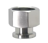 QiiMii SS304 Tri Clamp Female Adapter Mini Tri Clamp 1/2"(TC 25.2mm) X BSPT 3/4" Female Thread Hexagonal Sanitary Pipe Fitting