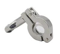 QiiMii Stainless Steel 304 Heavy Duty Sanitary Clamp Single Pin Tri Clover 3/4 inch with 1 pc Silicone Gasket, 1 Pack