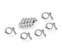 QiiMii Stainless Steel 304 Single Pin Heavy Duty Tri Clamp with Wing Nut for Ferrule TC 1.5" with 1 pc Silicone Gasket, 10 Pack