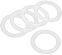 QiiMii White Silicone Sanitary Tri-Clamp Gasket, 1.5 inch (5 Pack)