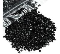 qiipii 14000PCS 2mm Solid Black Resin Rhinestones for Crafting SS6 Tiny Pure Black Flat back Jelly Stones Bulk Diamonds Gems Charms for Nails Face Eyes Makeup Tumblers Bottles DIY Crafts Clothes Shoes