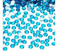 qiipii 1440pcs SS20 4.8mm Capri Blue Flatback Rhinestones Bulk K9 Glass Blue Gems Round Beads Stones Diamonds Nail Charms Jewels Nail Art Supplies Decor for Nails Eyes Face Makeup Crafts DIY Tumblers