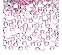 qiipii 1440pcs SS20 Pink Flatback Rhinestones Bulk K9 Glass 5mm Gems Round Beads Stones Diamonds Crystals Jewels Nail Art Charms Supplies Decor for Nails Eyes Face Makeup Crafts DIY Tumblers Bottles