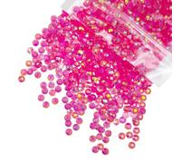 qiipii 1550PCS 5mm Transparent Hot Pink AB Resin Rhinestones Clear Rose Pink Flatback Jelly Stones Bulk SS20 Diamonds Gems Charms for Nails Face Eyes Makeup Body Mugs Tumblers Bottles DIY Crafts Decor
