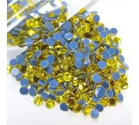 qiipii 1600pcs SS20 Citrine Yellow Hotfix Rhinestones 5mm Flatback Hot Fix K9 Glass Round Crystal Lemon Yellow Rhinestones Stones Gems Diamonds for Crafts Crafting Fabric Clothes Shoes Bag DIY Decor