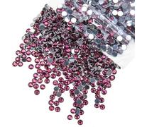 qiipii 3000PCS 4mm Wine Purple Crystal Resin Rhinestones for Crafting Purple Red Flatback Stones Bulk SS16 Diamonds Crystals Gems Charms Supplies for Nails Face Makeup Tumblers Bottles Crafts Shoes