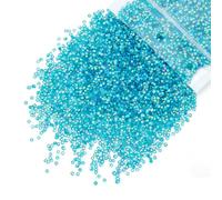 qiipii 4700PCS 3mm Transparent Teal Blue AB Resin Rhinestones Bulk Clear Turquoise Blue Flatback Jelly Resin Stones SS10 Diamonds Gems Charms Supplies for Nails Face Eyes Makeup Tumblers DIY Crafts