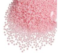 qiipii 7200PCS 3mm Small Light Pink Round Half Round Pearls for Bedazzling Crafting Imitation Loose Flatback Beads Gems for Nails Face Eyes Makeup Wedding Tumblers Bottles Crafts Clothes Shoes Phones
