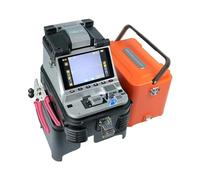 QIIRUN AI-10A Fusion Splicer with Electric Fiber Cleaver OPM VFL, New Generation Trunk Line Fibre Fusion Splicer Kit 6s Splicing and 15s Heating Core Alignment 6 Motors with 7800mAh Battery