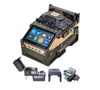 QIIRUN SD-9 Fusion Splicer Fiber Optic with OPM and VFL Fast 5s Splicing and 11s Heating, Optical Fiber Fusion Splicer Kit Core Alignment 6 Motors with 7200mAh Battery for FTTx FTTH Projects (UK Plug)