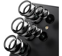 QiiStar 2 Set for Samsung Galaxy S26 Ultra 5G Camera Lens Protector, [1 Step Installation Tray] Tempered Glass Camera Protector Metal Individual Camera Cover for Galaxy S 26 Ultra,Black