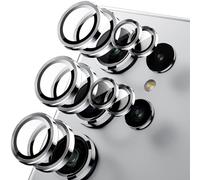 QiiStar 2 Set for Samsung Galaxy S26 Ultra 5G Camera Lens Protector, [1 Step Installation Tray] Tempered Glass Camera Protector Metal Individual Camera Cover for Galaxy S 26 Ultra,Silver