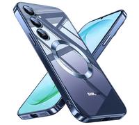 QiiStar Official Titanium Case for Samsung Galaxy S26,[Compatible with MagSafe][Full Camera Cover Protection] Metallic Glossy Slim Luxury Phone Case for Galaxy S 26,Navy Blue