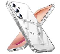QiiStar Official Titanium Case for Samsung Galaxy S26 Plus,[Compatible with MagSafe][Full Camera Cover Protection] Metallic Glossy Slim Luxury Phone Case for Galaxy S 26 Plus,Clear Silver