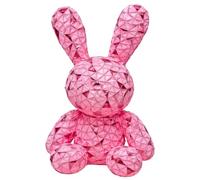 QiiWuic Rabbit Teddy, Pink Bunny Design, Easter Bunny Teddy Comforting Companion for Personal Spaces, Decorative Accent for Home Environment, 25 CM Soft Fabric Creation, for Special Occasions