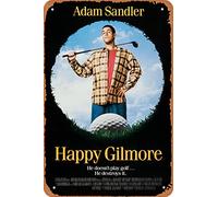 QIIXIIP Happy Gilmore Movie Poster Retro Metal Sign Vintage Tin Sign for Wall Decor Cafe Bar Office Home Art Sign Gift 12 X 8 inch